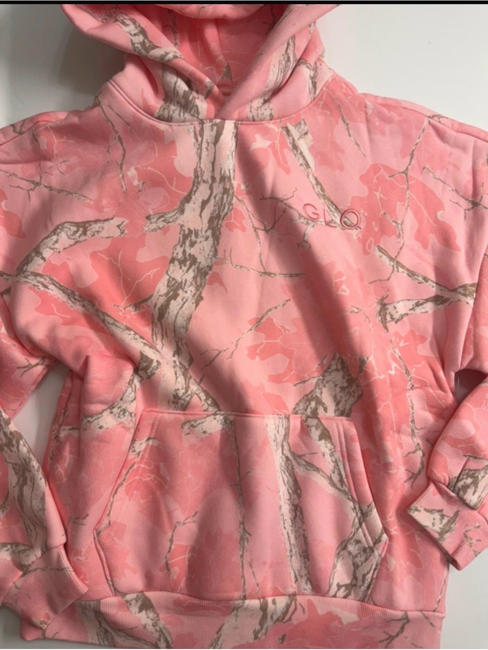 GLO jeans Pink Camo Hooded Pullover